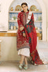 AF-ZS-50B-3 Piece Unstitched Heavy Embroidered Dhanak Suit With Fine Printed Wool Shawl