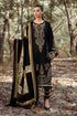 MB 700-3 Piece Unstitched Heavy Embroidered Dhanak Suit With Printed Woolen Shawl