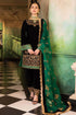 3 Piece Unstitched Heavy Embroidered Velvet Suit With Four Sided Embroidered Organza Dupatta AF-506