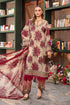 3 Piece Unstitched Heavy Embroidered Lawn Suit With Printed Monaar Zari Dupatta