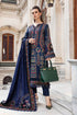 3 Piece Dhanak Embroidery Suit With Four Sides Embroidery Dhanak Shawl MB-965